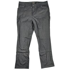 Lee Effortless Relaxed Fit Size 16 Pants Straight Leg Mid Rise Slate Gray
